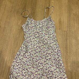 LA Hearts Purple and Blue Floral Dress